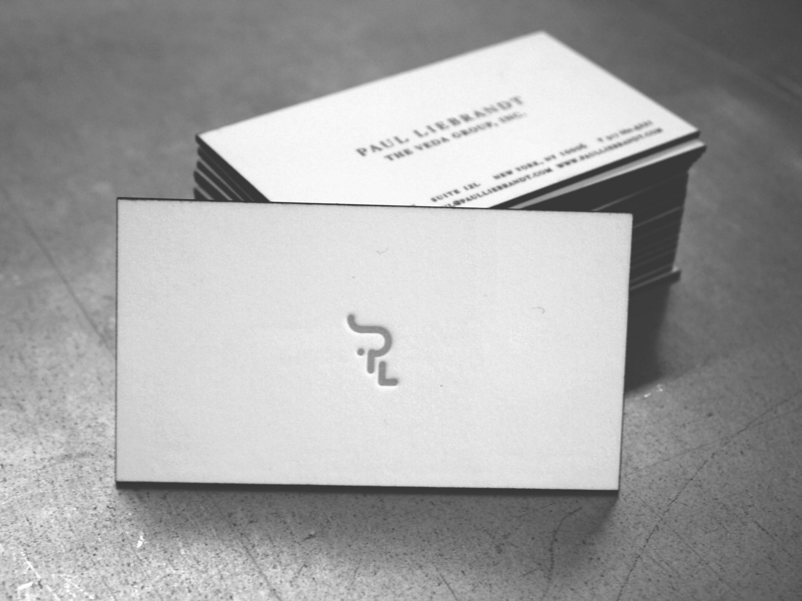 Paul Leibrandt letterpress business cards with painted edge