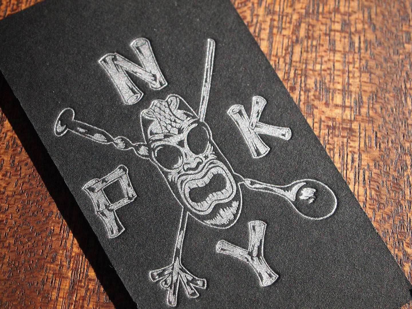 PKNY (Painkiller) tiki bar business cards